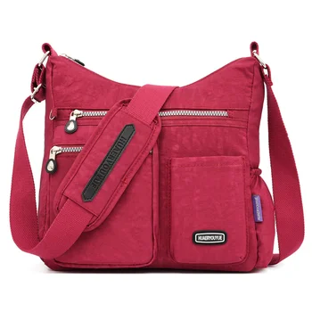 Женские сумки через плечо для женщин, противоугонный RFID-карман и несколько отделений, большая вместительная дорожная сумка-мессенджер