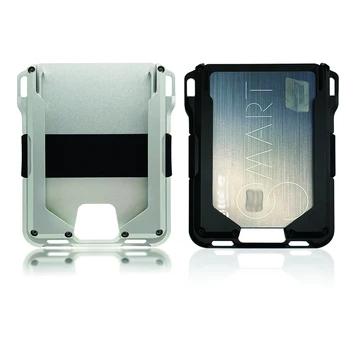 Новый держатель для кредитных карт RFID ID, Алюминиевый Металлический Умный Автоматический всплывающий Ретро-тактический кожаный кошелек