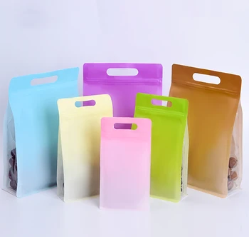 Красочный восьмисторонний Тотализатор с окошком, Закрывающийся на молнию, Упаковочный пакет, Подарочные пакеты для хранения образцов конфет