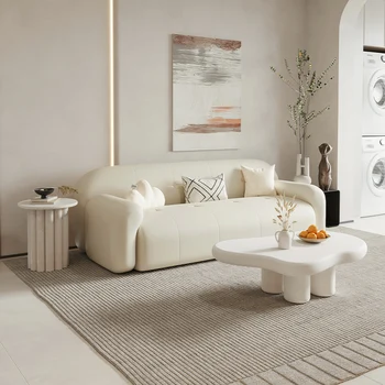 Nordic New In Sofa Lazy Living Room Минималистичный Дизайнерский диван для чтения на Хэллоуин с прямой Спинкой, Мебель Divano с двойной обивкой